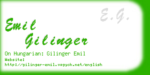 emil gilinger business card